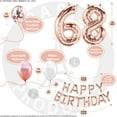 thumbnail image 4 of 68th Birthday Decorations, Birthday Party Supplies, 68th Birthday Banner Rose Gold, Confetti Balloons Her, 68 Cake Topper, 68th Photo Props, 4 of 4