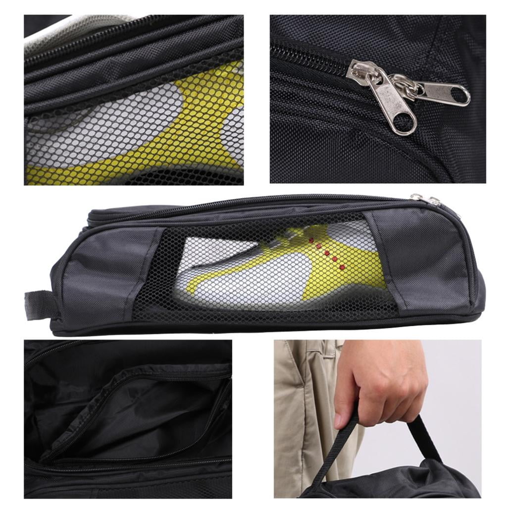Golfs Shoes Carriers Handbag Golfs Shoe Bag Golfs Accessory Zippered Sports Shoe Carriers Boot Bag with Outside Pockets