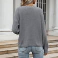 thumbnail image 6 of Fesfesfes Women Sweaters V-neck Pullover Casual Loose Knitted Sweater Top Blouse Plus Size $10, 6 of 9