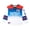 Red / white / blue, variant on Funstuff Space Astronaut Mesh Hockey Jersey Long Sleeve T-Shirt Colorblock Toddler to Big Kid