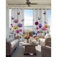 thumbnail image 3 of Spring Flowers Blackout Curtains 45 Inches Long, Kitchen Black Out Window Treatments, Watercolor Butterfly Dragonfly Daisy Country Thermal Insulated Lined Drapes for Small Window with Grommet 42"x45", 3 of 8