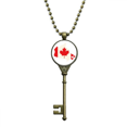 thumbnail image 1 of Red Maple Symbol Canada Country Flag Key Necklace Pendant Tray Embellished Chain, 1 of 3