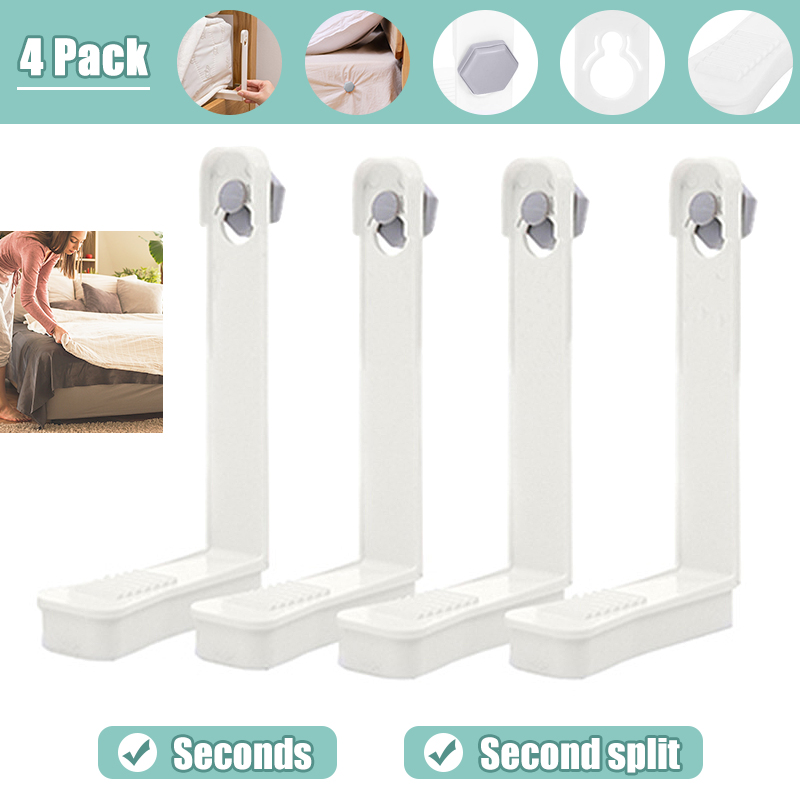 MesaSe Premium Sheet Elastic, 4 Pcs Bed Sheet Holders for Keeping Sheets On Mattress, No Elastic