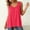 #509-Hot Pink, variant on Women's Plus Size Sleeveless Tops Round Neck Wide Strap Pleated Solid Color Tank for Daily Party All Season Gift