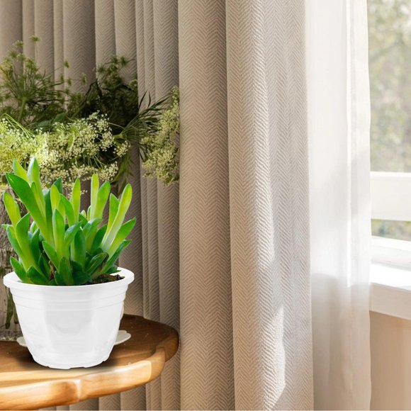 Raindrops 6 Sets Self-Care Planter White Plastic for Urban Users Home Gardening