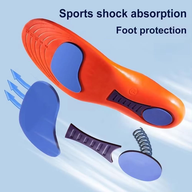 Norelie Comfy Sole Orthotic Insoles For Bunions & Foot Pain Relief - EVA Foam, Full Length, Blue