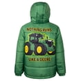 thumbnail image 2 of John Deere Toddler Boys' Quilted Hooded Puffer Jacket Chase Marshall Green, 2 of 8