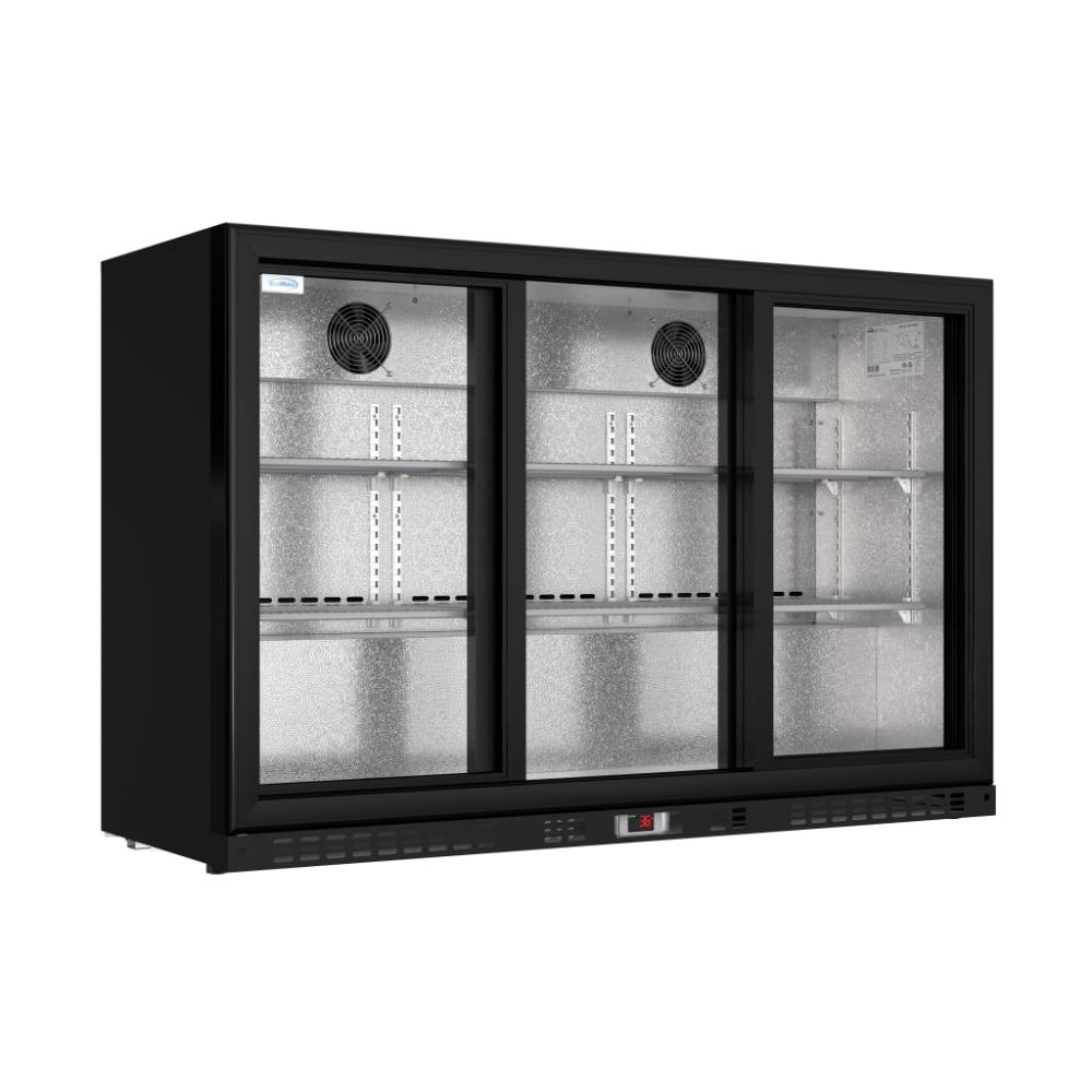 KoolMore 35 in. Three-Door Back Bar Refrigerator – 11.3 Cu. Ft.