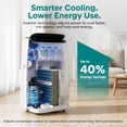 thumbnail image 2 of SereneLife 14000 BTU Inverter Portable Air Conditioner with Wi-Fi – Dual Hose AC Unit with Dehumidifier, Fan Modes, Window Kit & Smart Control (White), 2 of 8