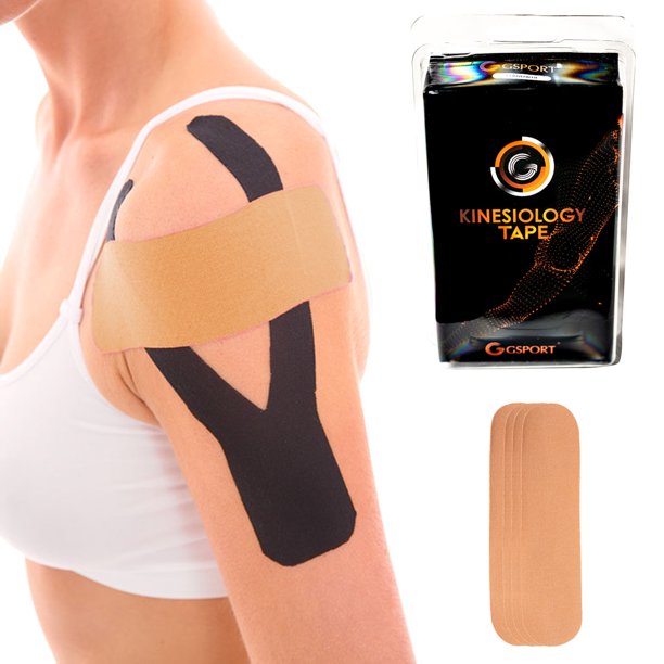 GSPORT Kinesiology Tape Pre Cut Muscle Patch Kit Waterproof and Easy