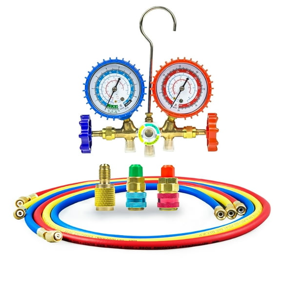 Bemico Manifold Gauge Set for R12 R22 R134a R502 Automotive A/C Repair Tools