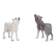 thumbnail image 1 of Modelo de lobo aullando, 2 piezas de acción de lobo aullando, modelo de lobo realista, juguete, figuras de lobo aullando meticulosamente diseñadas, 1 of 8