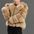 thumbnail image 2 of Darzheoy Womens Winter Outerwear FauxFur Long Sleeve Crop Jacket ShaggyCoat Open Front Cardigans, 2 of 5