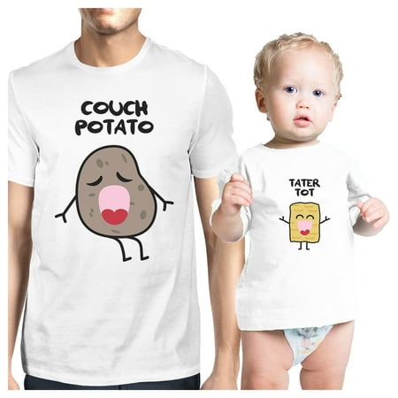 

Couch Potato Tater Tot Cute Graphic Matching Tees For Dad And Baby