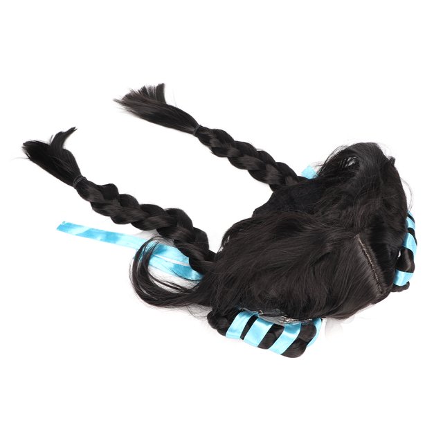 Pelucas largas de doble trenza pinzas para el cabello resistentes al calor con uso firme elegante peluca de trenzas dobles negras ajuste de tamaño sintético de alta ANGGREK Otros