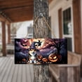 thumbnail image 4 of Spooky Halloween Night Witch Corgi Glowing Pumpkins Landscape Wood Sign Welsh Corgi Dog Lover Gifts Idea Hanging Wall Home Decor - 12015, 4 of 5