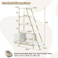 thumbnail image 3 of Costway Petsite Large Cat Litter Box Enclosure 2-in-1 Hidden Cat Washroom Furniture with Storage White, 3 of 10