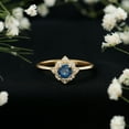 thumbnail image 3 of Rosec Jewels Vintage inspired Ring - Blue Sapphire Engagement Ring with Diamond, 18K Yellow Gold, US 9.00, 3 of 8