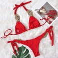 thumbnail image 6 of XIYON Bikini Sets For Women New Bikini Solid Color Split Swimsuit Handwoven Women's Swimsuit Bathing Suit 2026, 6 of 8