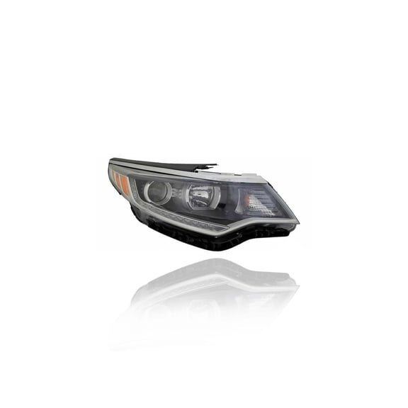 Headlight Assembly - Compatible/Replacement for '18-18 Kia Optima EX-Only (USA Built) - Halogen With LED Daytime Running Light - Right Hand - Passenger - 92102D5040