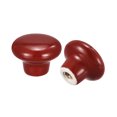 thumbnail image 4 of Uxcell 32x24mm Ceramic Drawer Knobs, 15 Pack Mushroom Shape Door Pull Handles Red, 4 of 6