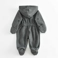 thumbnail image 4 of Newborn Baby Jumpsuit Winter Warm Insulated Water Repellent Hooded Romper One-Piece Outfit with Non-Slip Cuffs for Infant Boys Girls Outdoor Activities Newborn Baby Jumpsuit, 4 of 9
