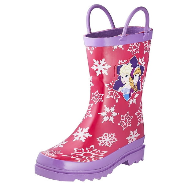 Disney - Disney Frozen Girls Anna and Elsa Pink Rain Boots (Toddler ...