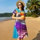 thumbnail image 4 of Fotbe Lizard With Sunglasses Colorful Vestido Largo de Moda para Mujer, Vestido Tipo Camiseta con Manga Corta y Estilo Casual a Rayas y Bloques de Color, 4 of 6