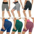 thumbnail image 1 of Women Yoga Five Point Shorts High Waist Seamless Hip-Up Tight Elastic Sport Shorts Push Up Running Fitness Gym Clothes Leggings, 1 of 8