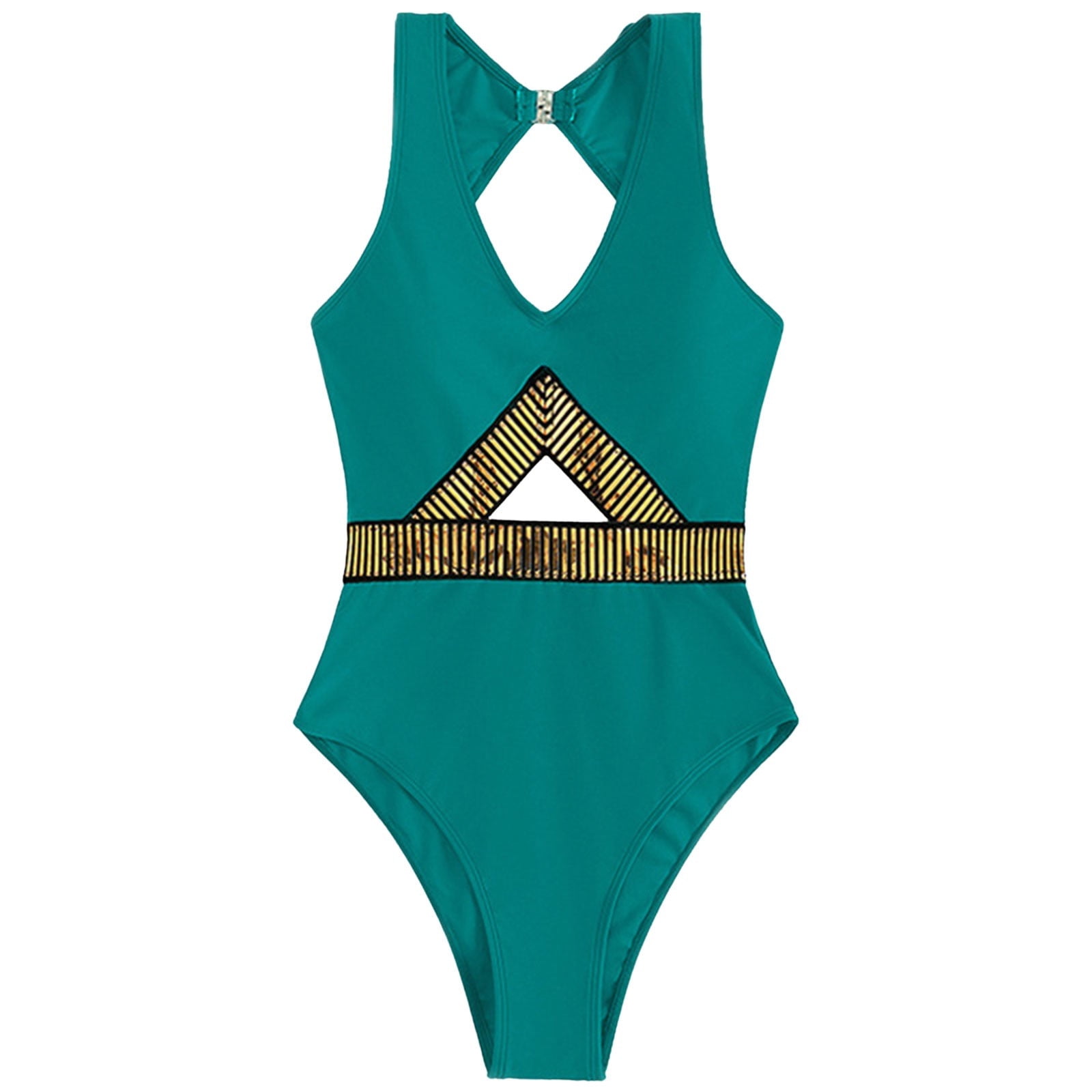 Swimwear Women'S Swimsuit Hollowed Out Gold Swimsuit Slim Bikini Quick ...