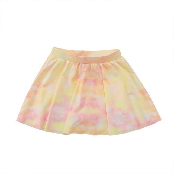 WOYY Little Girls Yoga Sports Skirt Breathable Running Fitness Skirt Skort, Sizes 5-9