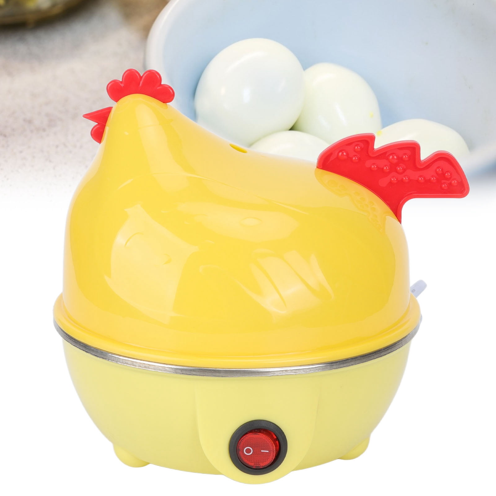 Electric Egg Cooker, 7 Egg Capacity Automatic Shut Off Chicken Shape  And  Quick Egg Cooker For Breakfast US Standard 110V