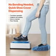 thumbnail image 2 of VEVOR Shoe Cover Dispenser, Automatic Shoe Covers Dispenser with 100 Pcs of Non-Slip Disposable Shoes Covers, Fits Size Up to US 11, for Home, Office, Lab, Factory, Hospital, Indoor Use, Silver, 2 of 9