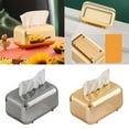 Home Living Room Desktop Coffee Table Paper Roll Holder And High End Electroplated Tissue Box