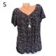 thumbnail image 1 of Camiseta de mujer con cuello en V, manga corta, camiseta de verano informal estampada, negro, S Scienceny  AP001653-01, 1 of 6