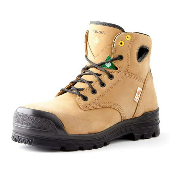 Terra Men's TERRA BARON CSA Work Boots, Tan, 12 EE US