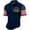 Z12-Navy, variant on MuXiKeJi Clothes Men's 250Th Anniversary National Flag Print Casual Waffle Fabric Polo Shirt Cross Patriotic Tee