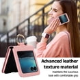thumbnail image 5 of Allytech Wallet Case for Motorola Razr 40 Ultra with Ring, Hidden Credit Card Slots, Secure Finger Grip, Luxury PU Leather, Thin Shockproof Cover for Motorola Razr 40 Ultra - Pink, 5 of 6