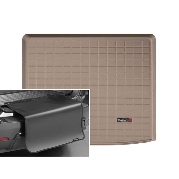WeatherTech Cargo Trunk Liner with Bumper Protector compatible with 2019-2023 Jeep Cherokee - Behind 2nd Row w/ Bumper Protector, Tan