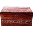 thumbnail image 4 of Handmade & Handcrafted Rosewood Borders Engraving Wooden Cremation Box/Urns for Human Ashes Adult, Funeral Urn Box (Large : 9" x 5.5" x 4.5" - 180lbs or 72kg, Whitewashed), 4 of 4