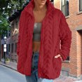 thumbnail image 4 of ZUKMRJPC Womens Fleece Jacket Full Zip Up Stand Collar Oversized Sweatshirt Fall Winter Warm Solid Color Casual Outwear with Pockets, 4 of 9