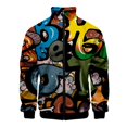 thumbnail image 2 of Chaqueta con estampado 3D de grafiti de colores a la moda para hombre, abrigo de hip hop para exteriores, chaquetas con cremallera de gran tamaño para la calle, ropa para niños, 2 of 4