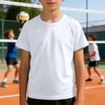 thumbnail image 2 of Xijirk Kids' Mesh Short Sleeve T-Shirt Raglan Sleeve Crewneck Tee for School & Everyday Wear,3-4 Years, 2 of 3