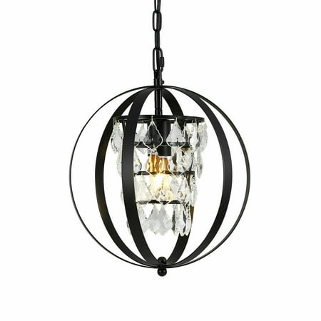 

Farmhouse Geometric w/ Crystal Pendant Ceiling Light 1-Light