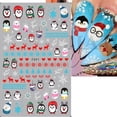 thumbnail image 3 of Pegatinas de uñas de Navidad para invierno, calcomanías 3D de copos de nieve, alce, Papá Noel, galleta, hombre, lazo, nuevo esmalte de Gel de Navidad, decoración de uñas deslizante, 2023, 3 of 4