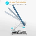 thumbnail image 3 of 360 Rotatable Cell Phone Stand for Desk, Foldable and Adjustable Aluminum Metal Phone Holder, Compatible with iPhone 14/14 Plus/14 Pro/14 (Silver), 3 of 4