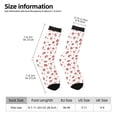 thumbnail image 2 of Gukieu Lips Kiss Print Contrast Color Mid-calf Socks, Sweat-wicking Athletic Socks, Unisex Clothing Accessories, 2 of 6