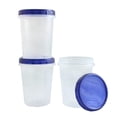 thumbnail image 2 of PH White Plastic Stackable Cheese Food Storage Container (6 Count), 2 of 3