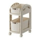 thumbnail image 1 of Carrito con ruedas para frutas y verduras, ideal para lavandería, oficina y comedor. 2 capas blanco, 1 of 9