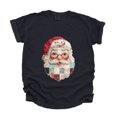 thumbnail image 3 of Santa Face Patchwork Print - Women's Garment Dyed Tee, 3 of 12